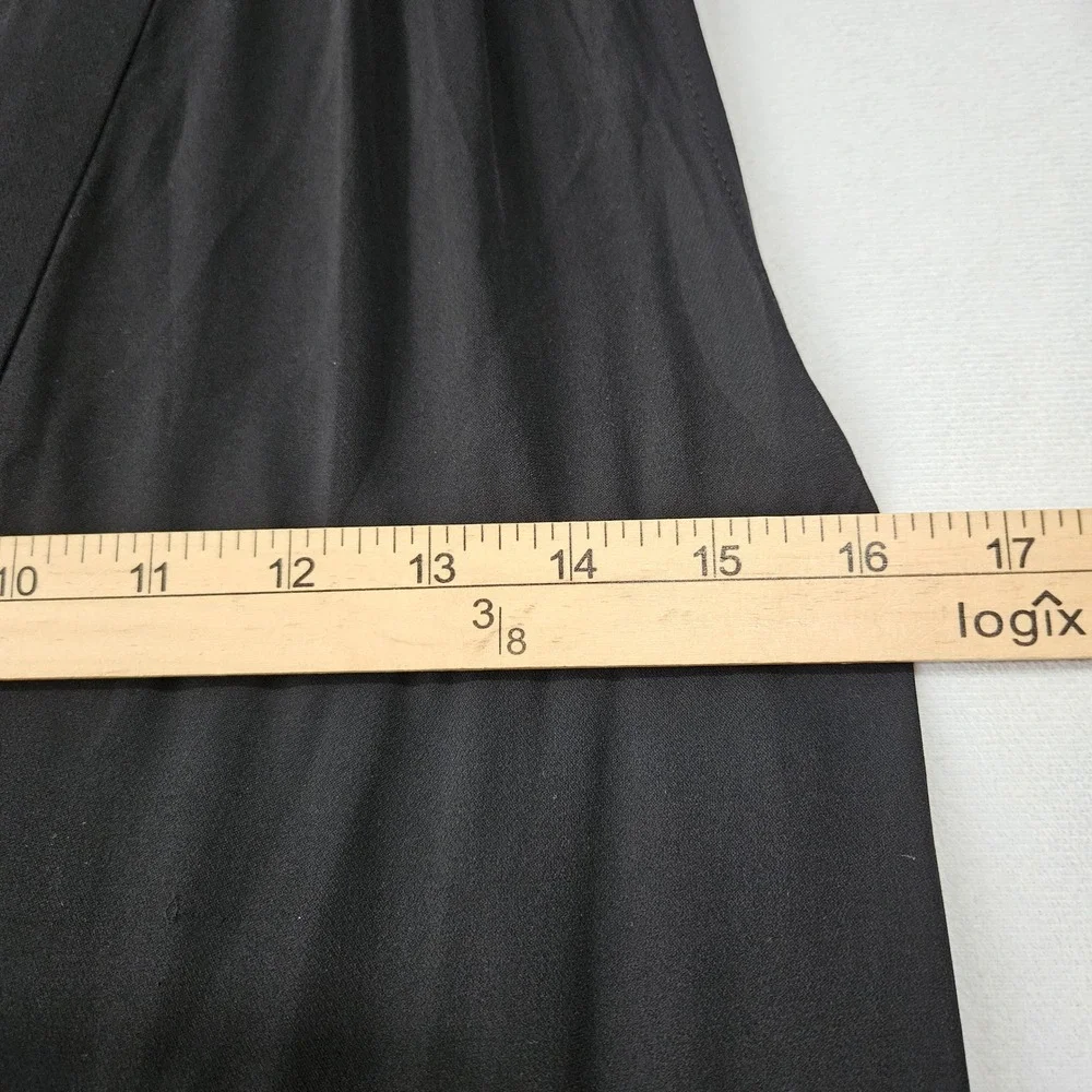 Vince Maxi Dress S Black 100% Silk Sleeveless V-Neck Drawstring Waist Minimalist